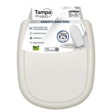 Imagem de Assento Sanitário Sabatini Areia  Tampa de Vaso em Polipropileno com F