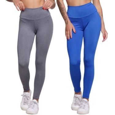 Imagem de KIT 2 Calça Legging Fitness Serra e Mar Cós Alto Roupa Para Academia Treino Musculação Moda Fitness-Feminino