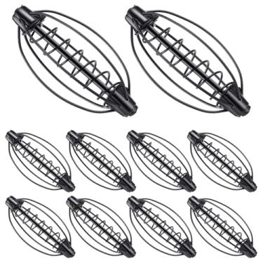 Imagem de PercyEffie 10 peças de suporte de isca de carpa alimentador de carpas de pesca de primavera de abóbora, bagre, gaiola, suporte de gaiola, equipamento de pesca, acessórios de equipamento de pesca em