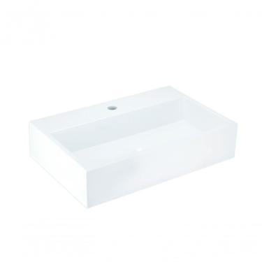 Imagem de Cuba De Apoio Banheiro Esmeralda Pedra 60x40cm Branco Standard