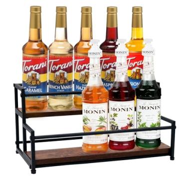 Imagem de Suporte de prateleira de exibição de garrafa, suporte de barra, prateleira de bancada para xarope, vinho, especiarias-2