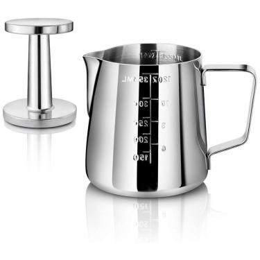 Imagem de Jarra Leiteira Cremeira 355 mL Aço Inoxidável de Grau, NEW STAR FOODSERVICE 28829, Prateado