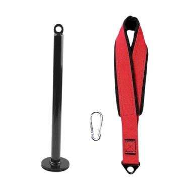 Imagem de Dynwave Cinta de braço para fortalecimento de pulso e antebraço, exercícios de bíceps, exercitador de antebraço, cinto de pulso para treinamento em academia, Vermelho Preto