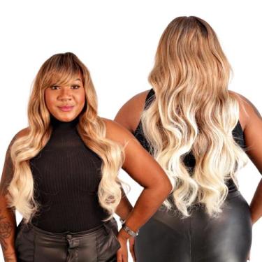 Imagem de Peruca Wig Aceita Finalização Ondulada com Franja 70 cm Mega Premium -
