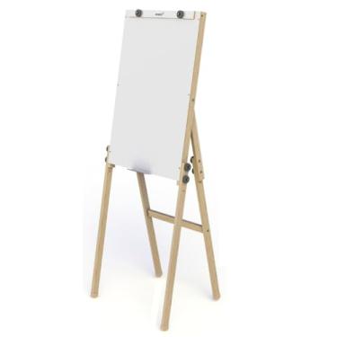 Imagem de Cavaletes Cavalete Flip Chart Soft Dobrável + 4 Canetas 1 Apagador