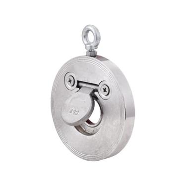 Imagem de Válvula de retenção wafer de aço inoxidável 304 H74W-16P válvula de retenção de disco de placa única fina tipo defletor 3,8 cm (G16)