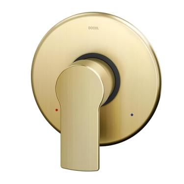 Imagem de Docol Argon Acabamento Monocomando para Chuveiro e Ducha Higiênica, Base Deca 1/2" e 3/4", Ouro Escovado, 160mm