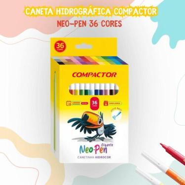 Imagem de Caneta Hidrográfica Compactor Neo-Pen 36 Cores 001550000
