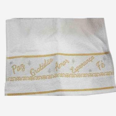Imagem de Toalha Lavabo Amor e Fé 32x45 cm Branco Appel