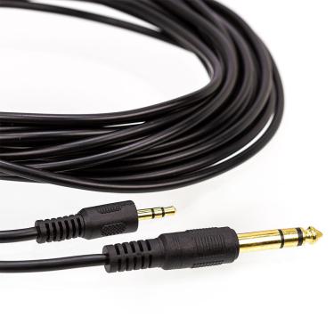 Imagem de Cabo de Áudio P10 6.35mm para P2 3.5mm - Estéreo 2 Metros