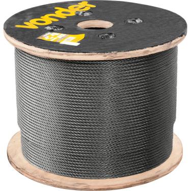 Imagem de cabo aço af 1/2" alma de fibra 6x25f polido c/ 100m Vonder