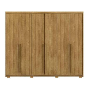 Imagem de Guarda-roupa Casal 6 Portas 6 Gavetas 100% Mdf Dukai Nature - VILA RIC