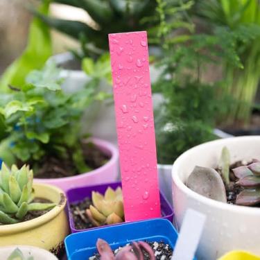 Imagem de Pacote com 100 etiquetas de plantas - marcadores de jardim à prova d'água, etiquetas de plantas duráveis para mudas, vegetais, jardinagem interna e externa (rosa)