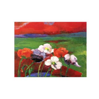 Imagem de Pôster e impressões em tela de flores vintage - reprodução de pintura de arte de parede famosa - Flores 2 imagens para sala de estar 90 x 117 cm 35 x 46 polegadas sem moldura