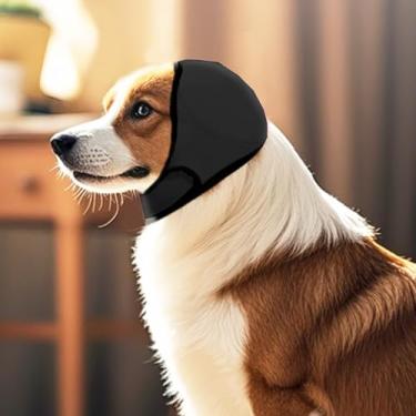 Imagem de Protetores de orelha de cachorro e protetor de orelha para animais de estimação, proteção elástica impermeável para banho, natação, proteção contra ruído, alívio de ansiedade, 1 peça