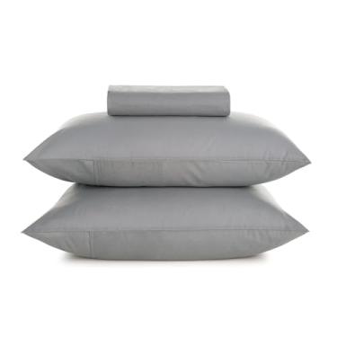 Imagem de Karsten Jogo de Cama Matiza Cinza Lunar King 100% Algodão 160 Fios 3 Peças