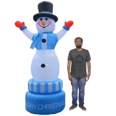 Imagem de Boneco De Neve Natal Grande Inflavel Giratorio Natalino Decoraçao Casa