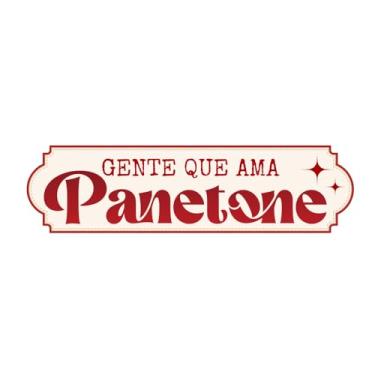 Imagem de Panetone Gente Que Ama, Adesivo Decorativo em Vermelho para Laptop e Notebook, Design Retrô (5, 13x13cm)