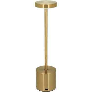 Imagem de Luminária Led Mesa Usb Metal 33x8x8cm Dourado Decorativa