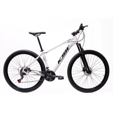 Imagem de Bicicleta Aro 29 Bike Ksw Xlt 21 Marchas Alumínio Freio A Disco - Branco -ad Preto - 19 Branco -ad Preto