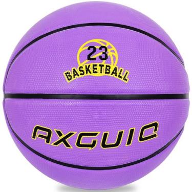 Imagem de Basquete AXGUIQ, tamanho 4, roxo, 65 cm, borracha, interior e exterior