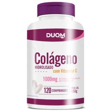 Imagem de COLÁGENO HIDROLISADO COM VITAMINA C 1000MG 120 CPR - DUOM