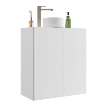 Imagem de Gabinete Banheiro 2 Portas 63Cm Multimóveis V5007 Branco - MULTIMOVEIS