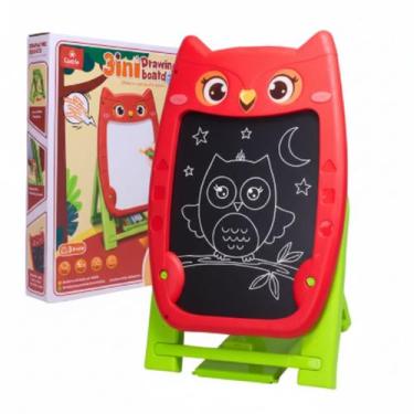 Imagem de Quadro Divertido Negro e Branco De Desenho Infantil Aprendizado Coruja