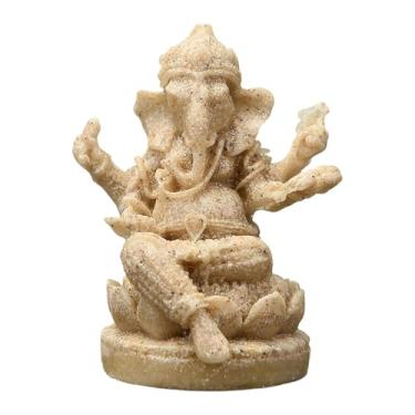 Imagem de Ｂｅｓｇａ Estátua do Senhor Ganesha, Estatueta de Ganesha, Escultura de Buda Feng Shui, Ornamento para Sala de Estar, Quarto, Sala de, Presente de, Cáqui 4.7x4.2x6cm