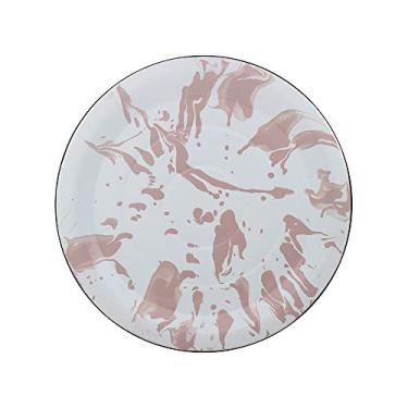 Imagem de Prato para Bolo 32 Esmaltado Marmorizado Rosa Claro - Ewel