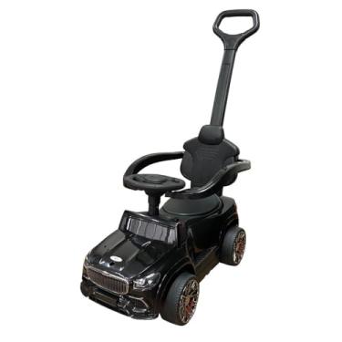 Imagem de Carrinho Elétrico Infantil com Controle Remoto e Empurrador, 6V, Preto, Suporta até 25kg, com Banco Confortável e Proteção Lateral, para Crianças 3+ Anos