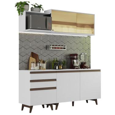 Imagem de Cozinha Completa Madesa Reims com Armário e Balcão Branco