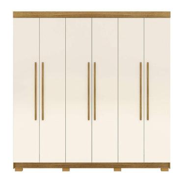 Imagem de Guarda-roupa Alto 6 Portas 2 Gavetas Norway Nature-champagne