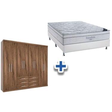 Imagem de Cama Box Casal + Colchão Freedom Ortobom + Guarda Roupa Master 8.6 Demolição