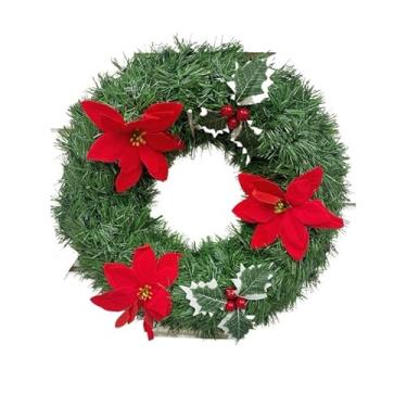 Imagem de Guirlanda Natal 23cm com Placa Pinha e Esquilo - Enfeite de Porta Decorado para Decoração Natalina(5 35 cm)