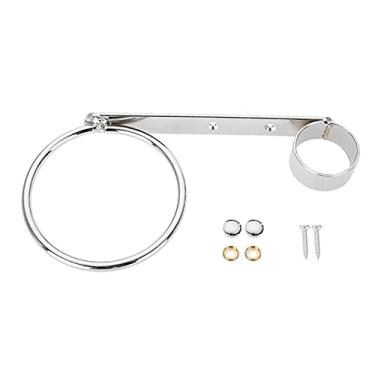 Imagem de Suporte de parede para secador de cabelo, ferro cromado, suporte para banheiro, salão de beleza, decoração de casa, durável, à prova de ferrugem, organizador de economia de espaço