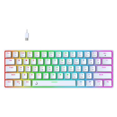 Imagem de Teclado Mecânico Gamer | Rise Mode | Gm1 White Rgb | Switch Blue