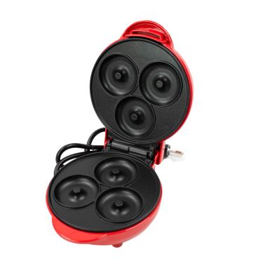 Imagem de Mini Maquina Forma Elétrica Retro De Fazer Waffles Donuts Rosquinhas - Cor:Preto