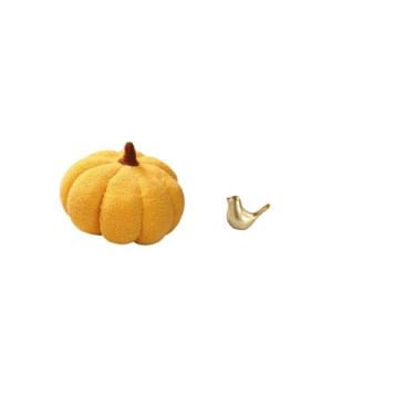 Imagem de Fenteer Almofada Decorativa de Pelúcia em Formato de Pássaros E Abóboras Douradas, Ideal para Sofá, Quarto, Sala de Estar E Escritório.