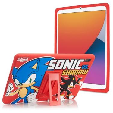 Imagem de Capa Sonic Kids para iPad de 10,9 polegadas para iPad 10ª geração (2022) e A16 11ª geração 11 polegadas (2025) - Capa para tablet com suporte, protetor de silicone à prova de choque