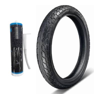 Imagem de Pneu 80/100-18 Dianteiro Levorin Dakar Ii 47P Uso Sem Camara Cg 125 150 160 Fan Start Cargo 150 Haojue Dk150 + Selante