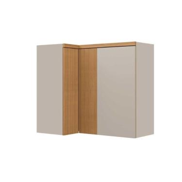 Imagem de Armário Aéreo P- Cozinha Allure De Canto C- 3 Portas 93cm Jequitiba-gris Fosco - Linea Brasil