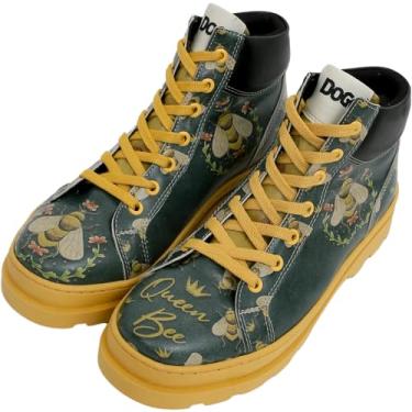 Imagem de DOGO Botas de cano curto femininas – couro vegano e botas femininas feitas à mão e botas de tornozelo,, Queen Bee, 34