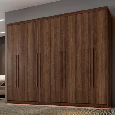 Imagem de Roupeiro New Porto 8 Portas E 4 Gavetas Imbuía