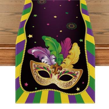 Imagem de Yarcooly Caminho De Mesa Mardi Gras Nova Orleans Brasil Carnaval Capa Terça-Feira Gorda Decoração Decorações Para Casa