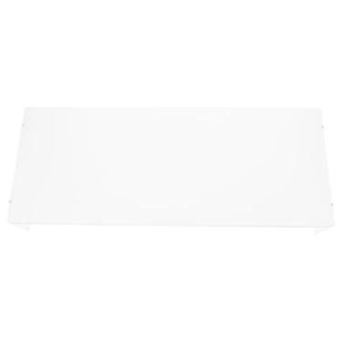 Imagem de Acrylic Monitor Stand Riser with Stable Legs Portable Computer Storage Organizer for Desktop Laptop Height Enhancer to Save Space and Reduce Neck Strain White Desk Shelf for Office