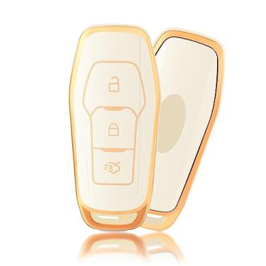 Imagem de Capa de chave de carro para Ford Focus 2 3 MK3 ST RS Custom C-Max S-Max Ecosport Kuga Escape Fiesta Mondeo TPU Shell Fob Acessórios