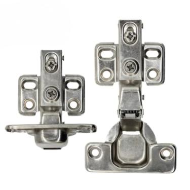 Imagem de Kit 10 Dobradiça com amortecedor para Armário 35mm Reta e Curva (Curva 35mm)