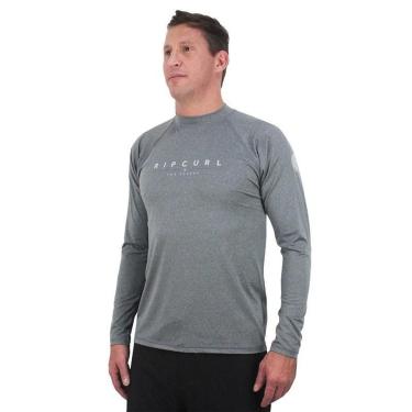 Imagem de Camiseta de Lycra Rip Curl Shockwaves Grey Marle-Unissex