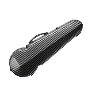 Imagem de Estojo Viola Triangular Com Listras Pretas, Tamanho Máximo De 16 Polegadas, Ajustável, Fibra De Carbono Híbrida, Leve, À Prova D'água Estojo para instrumento de violino